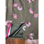 Boden Olive Floral Cap Sleeve Sheath Elegant Dress Size US 18 L Pink Green Midi Photo 9