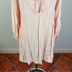 Free People Soft Pink Tie Front Tunic Dress Photo 3