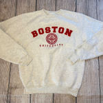 Champion VTG 80s Boston University Sweatshirt Gray Crewneck Pullover Spellout Photo 0