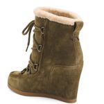 Veronica Beard Elfred Suede Shearling Lace-Up Booties NEW Photo 3