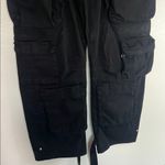 ZARA NWOT Baggy Oversized Black Cargo Multipocket Jeans sz 32 Photo 2