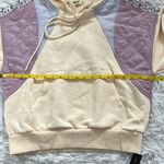 BLANK NYC  women’s Peach & Purple Patchwork French Terry Hooded Sweatshirt size S Photo 4