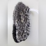 MIX IT Gray & Black Fuzzy Infinity Scarf Photo 2
