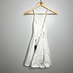 Lulus  White High Neck Strappy Open Back Skater Dress Photo 4