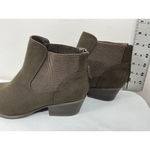 Womans Pb3 NWOT Union Bay Ankle Boots Pullon Back Zip 7.5 Brown Block Heel Photo 3