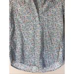 Lands' End Cotton Linen Floral Flower Pocket Popover Blouse Shirt Womens XS 2-4 Photo 5