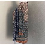 Flying Tomato  HoBo Boho Style Smocked Geometric Paisley Blouse Size Small Photo 2