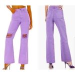 AFRM Oden High Waist Jean Flare Leg Distressed Purple Women's Lavender Jeans 26 Photo 1