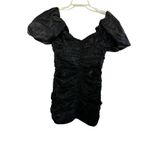 Naked Wardrobe NWT  Runway Collection Faux Leather Ruched Mini Dress Medium Photo 2