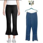 Stateside Anthro Women's Blue Terry Cropped Kick Flare Sweatpants Size Small Photo 1