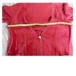 Vivid 100% Linen Long Jacket Burnt Orange Color Size M‎ Size M Photo 1