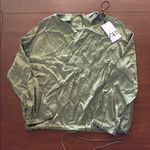 ZARA Olive Green Satin Blouse Photo 0