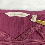 Soft Surroundings Mahdia Blouse Boho Crinkle Gauze Tunic Dry Rose Women's Size M Photo 4