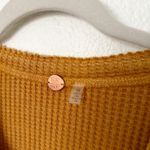 Free People [] Mustard Yellow Colt Henley Long Sleeve Cotton Thermal Size Small S Photo 8