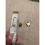 Butterfly Drop Earrings in White and Gold Mother of Pearl Style Photo 4