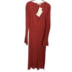 Savannah Morrow  Celine Dress Size Medium Mahogany Long Sleeve Maxi Photo 1