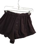 The Great Black Ruffle Lace Trim Elastic Waist Cotton Sleepwear Tap Shorts Sze 0 Photo 4