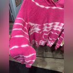 United States Sweaters  Vibrant Pink Tie-Dye Hoodie Photo 3