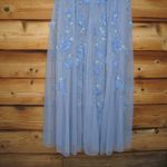 Mac Duggal 14521 Blue Floral Embellished Short Sleeve Mesh Gown Dress Photo 12