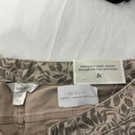 Christopher & Banks Christopher Banks Women 16W Beige Leaf Print Crop Straight Fit Mid Rise Pants Photo 2