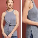 Anthropologie  Gray Sleeveless Belted Halter Top Dressy order#(2) Photo 1