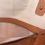 GREAT AMERICAN Leather Works Womens Cream Tan Leather Shoulder Purse bag Photo 2
