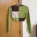 Garage Multi-colored long sleeve crop top. Photo 2