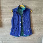 Lilly Pulitzer  ladies blue‎ purple vest with flowered lining, small Photo 1