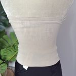 Fashion strapless cross front tube top lightweight knit Tan Size XS Photo 5