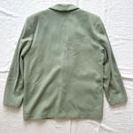 Savannah 100% Wool Blazer Jacket Size 12 Career Sage Green Neutral Lined Vintage Photo 13
