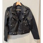 BLANK NYC Faux Leather Belted Moto Jacket Size Medium Photo 7