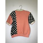 Vans Short Sleeve Pink Checkerboard Skater Retro 1/4 Zip Polo Top EUC SzS Cotton Photo 5