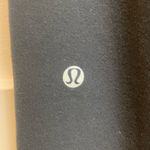 Lululemon Black Wide Leg Capri With White Pattern Waist Photo 2