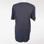 Velvet Navy Slub Cotton Deep V Neck Tee Medium Blue Photo 4