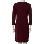 Vince  Burgundy Stretch Knit Sheath Dress M Minimalist Classic Work Chic Timeless Photo 2