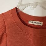 Ulla Johnson NWOT  Landry Orange Puff Sleeve Ruffle Hem Sweatshirt Dress Small Photo 4