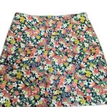 Loft Ann Taylor Floral Pastel Tapestry Side zip Mini Skirt Size 6 Photo 0