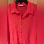 ZARA  Jeweled‎ Button Ruffle Tiered Drop Waist Orange Mini Dress Size Medium Photo 2