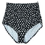 COCOSHIP  High Waist Ruched Black White Skull Swimsuit Bottom Size 4XL EUC #1134 Photo 0