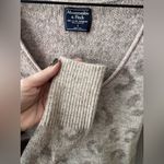 Abercrombie & Fitch Scoop Neck Sweater Light Taupe Grey Soft Leopard Print Sz S Photo 6