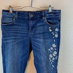 sts blue  Taylor Tomboy sz 28 girly floral feminine low rise dark wash preppy Photo 1