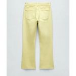 ZARA  High Rise Cropped Flare Jeans Yellow Women Size‎ 8 Mex 30 Eur 40 NWT Photo 2
