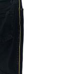 Madewell Jean Skirt Womens Size 23" Black Denim Gold Piping Trim Pockets Size XS Photo 2