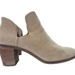 Lucky Brand Powe Suede Bootie Wood Heel Zipper Back Sz 9.5 Photo 2