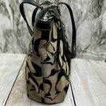 Coach  Black and Cream Signature Tote Patent Leather Handles Trim Y2K  Classic Photo 3