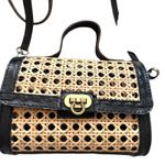 LUSANA Candice Rattan Crossbody/Handle Bag NWT Tan Photo 5