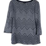 Lafayette 148 New York Sz M Women's Gray Blue Loose Open Knit Semi Sheer Sweater Photo 0