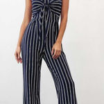 Striped‎ Navy Jumpsuit Blue Size XL Photo 0