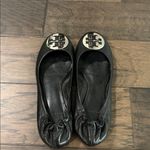 Tory Burch  Black and Silver Reva Ballet Flats Sz 7 Photo 2