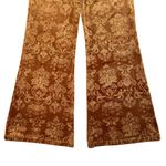 Beyond Yoga Best Dressed Pant Bronze Velvet Flare Leg Paisley Size Small NEW Photo 4